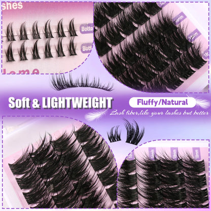Elevate Your Look with Our DIY Bottom Lash Cluster Kit for a Soft Glam Finish - Perfect for Everyday Wear and Halloween Makeup!