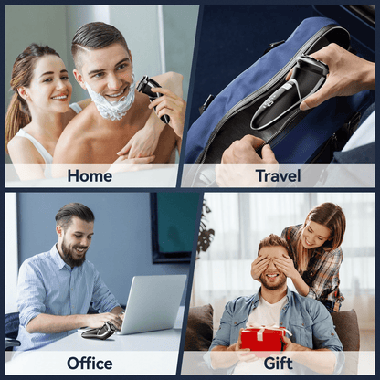 Revolutionary Electric Razor for Men - Fast USB-C Charging, Waterproof Design, Pop-Up Beard Trimmer, and 3D Floating Head for Ultimate Grooming Experience