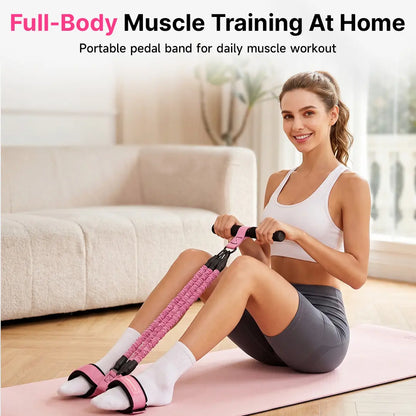 Elevate Your Workout with the MANUEKLEAR Upgraded Multifunctional 3-Tube Pedal Resistance Bands - Adjustable Tension Ropes for Total Body Training at Home