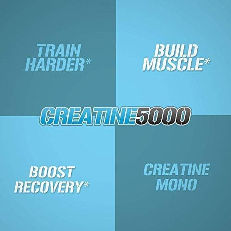 Unleash Your Potential with Evlution Nutrition Creatine 5000 - 5000mg Pure Creatine Monohydrate for Enhanced Recovery, Lean Muscle Growth & Performance - 60 Servings of Unflavored Power!