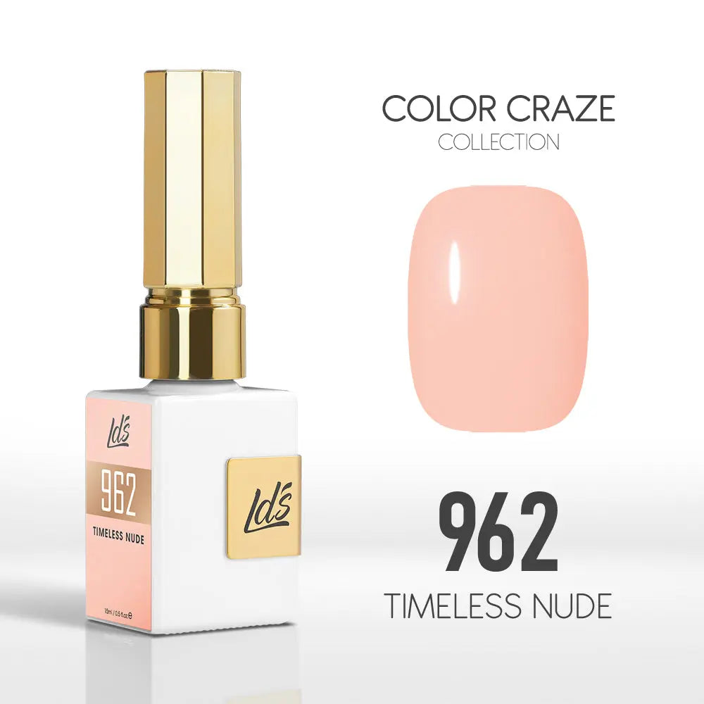 Elevate Your Nail Game with LDS Color Craze Gel Nail Polish in Timeless Nude - 0.5Oz