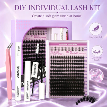 Elevate Your Look with Our DIY Bottom Lash Cluster Kit for a Soft Glam Finish - Perfect for Everyday Wear and Halloween Makeup!