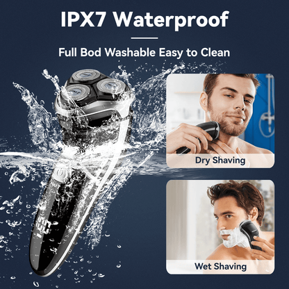Revolutionary Electric Razor for Men - Fast USB-C Charging, Waterproof Design, Pop-Up Beard Trimmer, and 3D Floating Head for Ultimate Grooming Experience