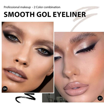 Elevate Your Eye Makeup with Our Long-Lasting Waterproof Silver Gel Eyeliner Pencils - Perfect for Halloween and Everyday Glam!