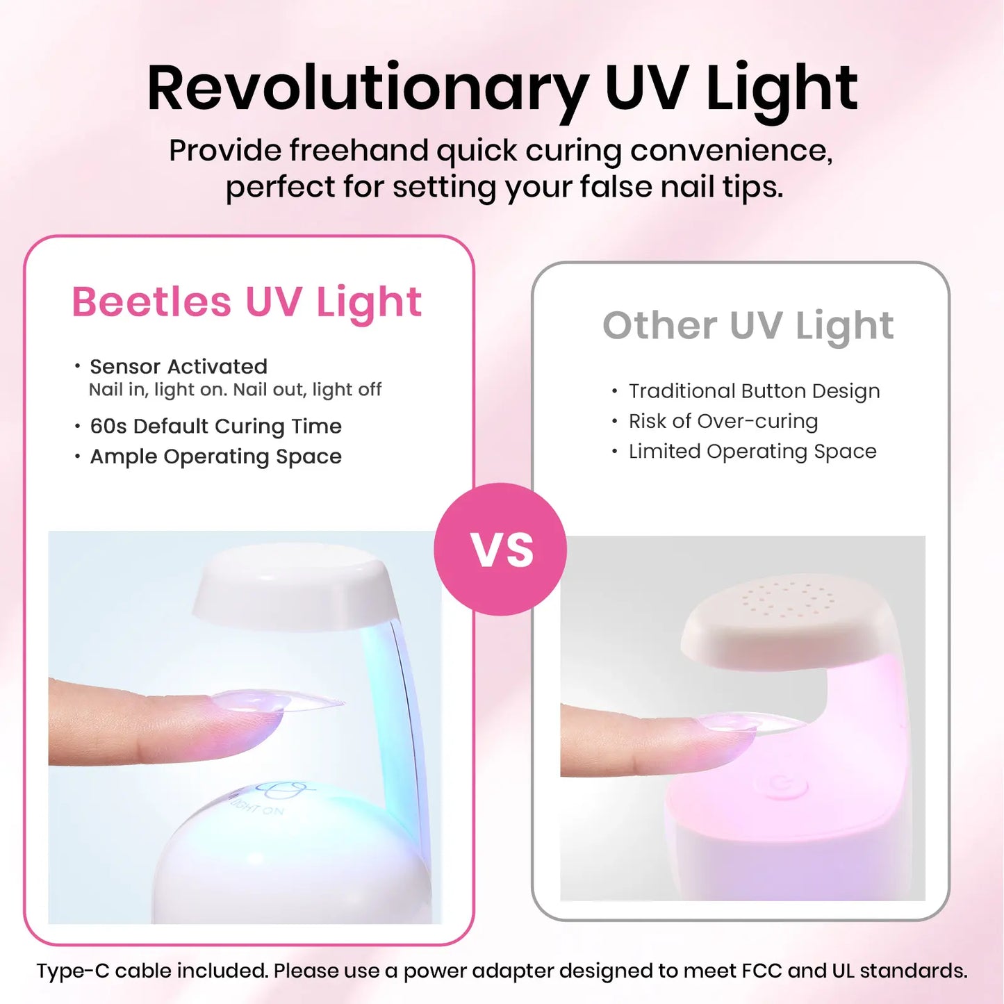 Transform Your Nails with the Beetles Tipex Lite Instant Apex Nail Tips Kit – 192 Full Cover Clear Nails, Mini UV Lamp, and All Essentials Included!