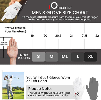 Unleash Your Game with All Weather Grip Golf Gloves - Premium 3 Pack for Right-Handed Golfers, Perfect for Any Condition!