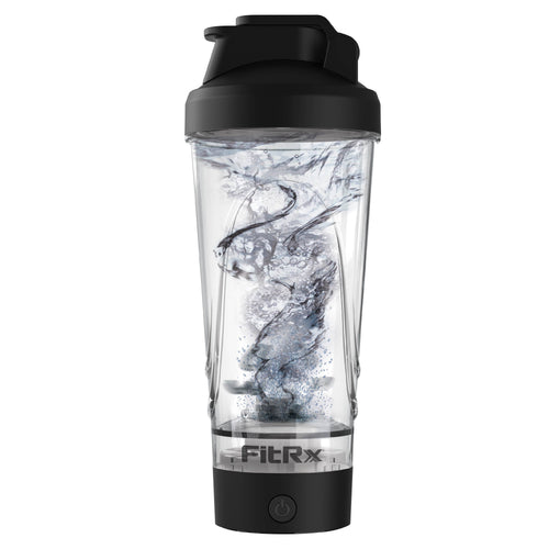 Elevate Your Hydration Game with the FitRx Sport Mixer Electric Shaker Bottle - 24oz Rechargeable Power in Sleek Black