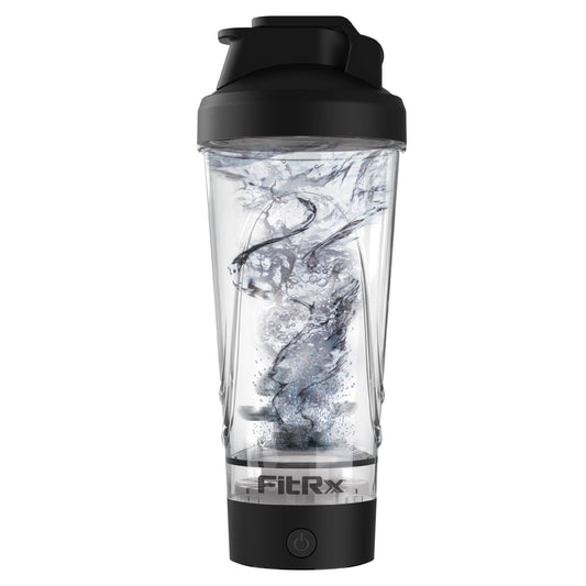Elevate Your Hydration Game with the FitRx Sport Mixer Electric Shaker Bottle - 24oz Rechargeable Power in Sleek Black