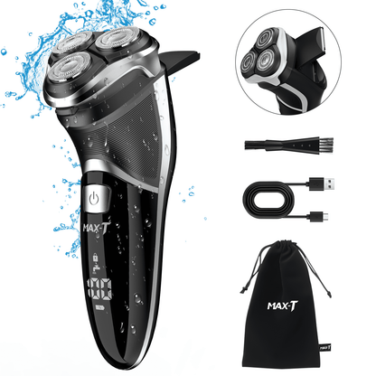 Revolutionary Electric Razor for Men - Fast USB-C Charging, Waterproof Design, Pop-Up Beard Trimmer, and 3D Floating Head for Ultimate Grooming Experience