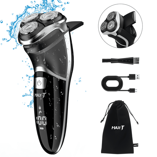 Revolutionary Electric Razor for Men - Fast USB-C Charging, Waterproof Design, Pop-Up Beard Trimmer, and 3D Floating Head for Ultimate Grooming Experience