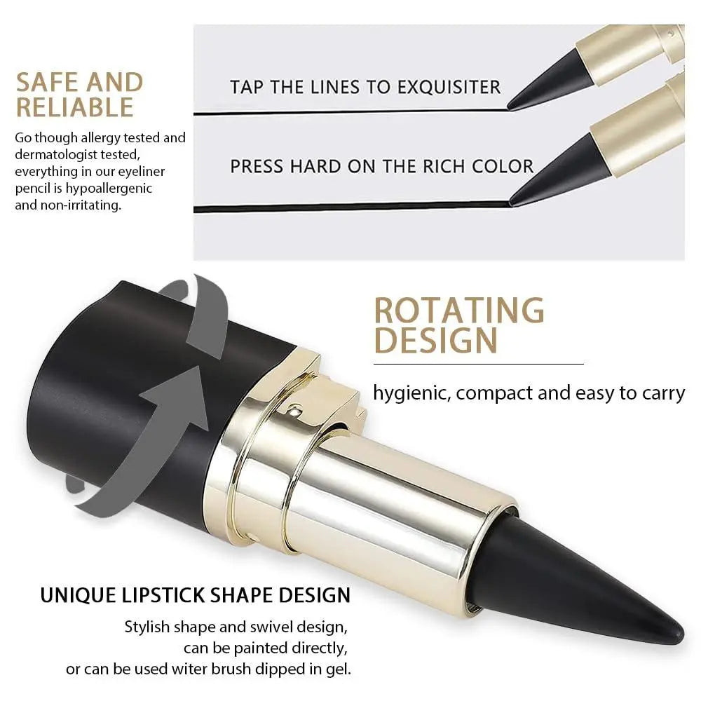 Elevate Your Eye Makeup with Our Long-Lasting Waterproof Silver Gel Eyeliner Pencils - Perfect for Halloween and Everyday Glam!