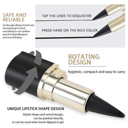 Elevate Your Eye Makeup with Our Long-Lasting Waterproof Silver Gel Eyeliner Pencils - Perfect for Halloween and Everyday Glam!