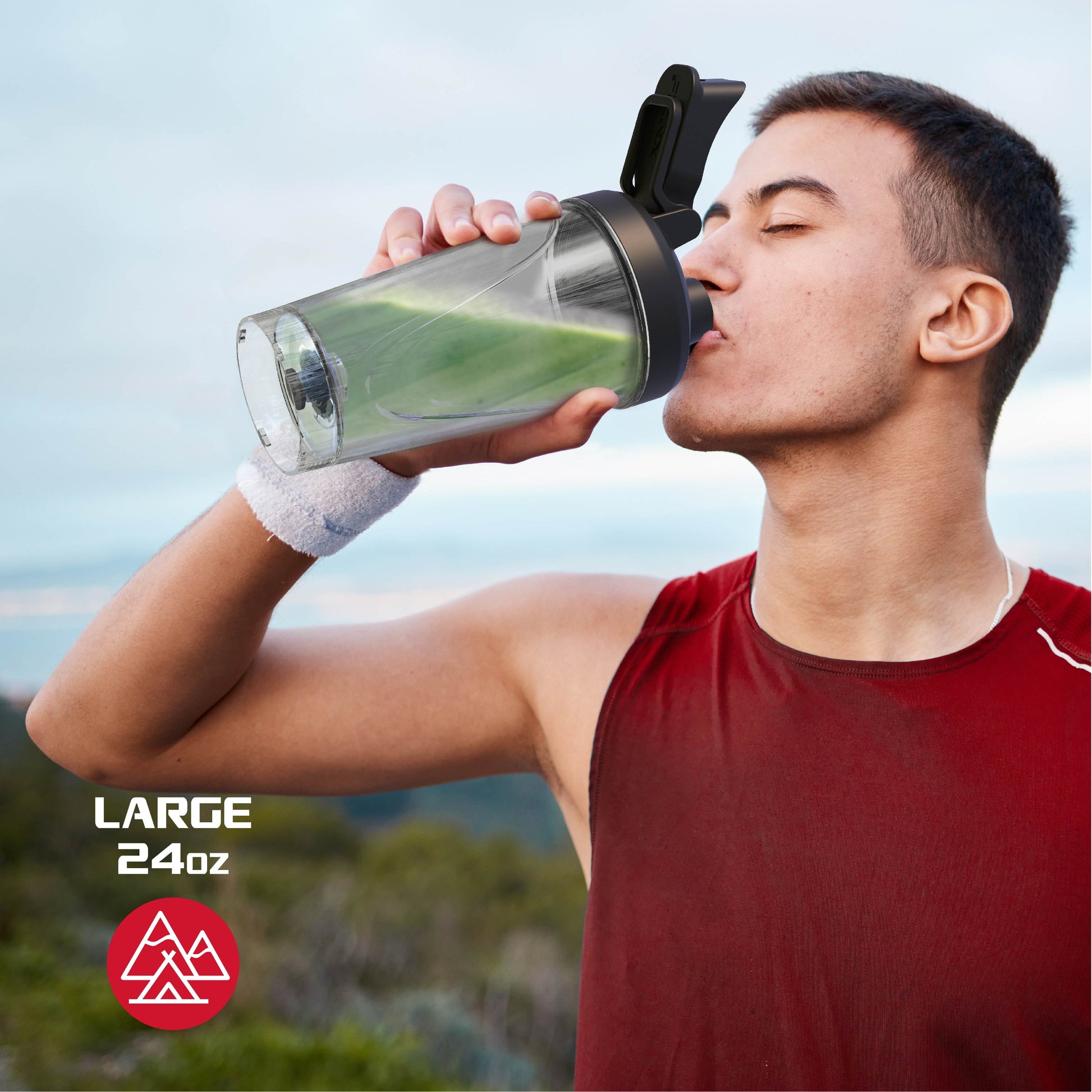 Elevate Your Hydration Game with the FitRx Sport Mixer Electric Shaker Bottle - 24oz Rechargeable Power in Sleek Black
