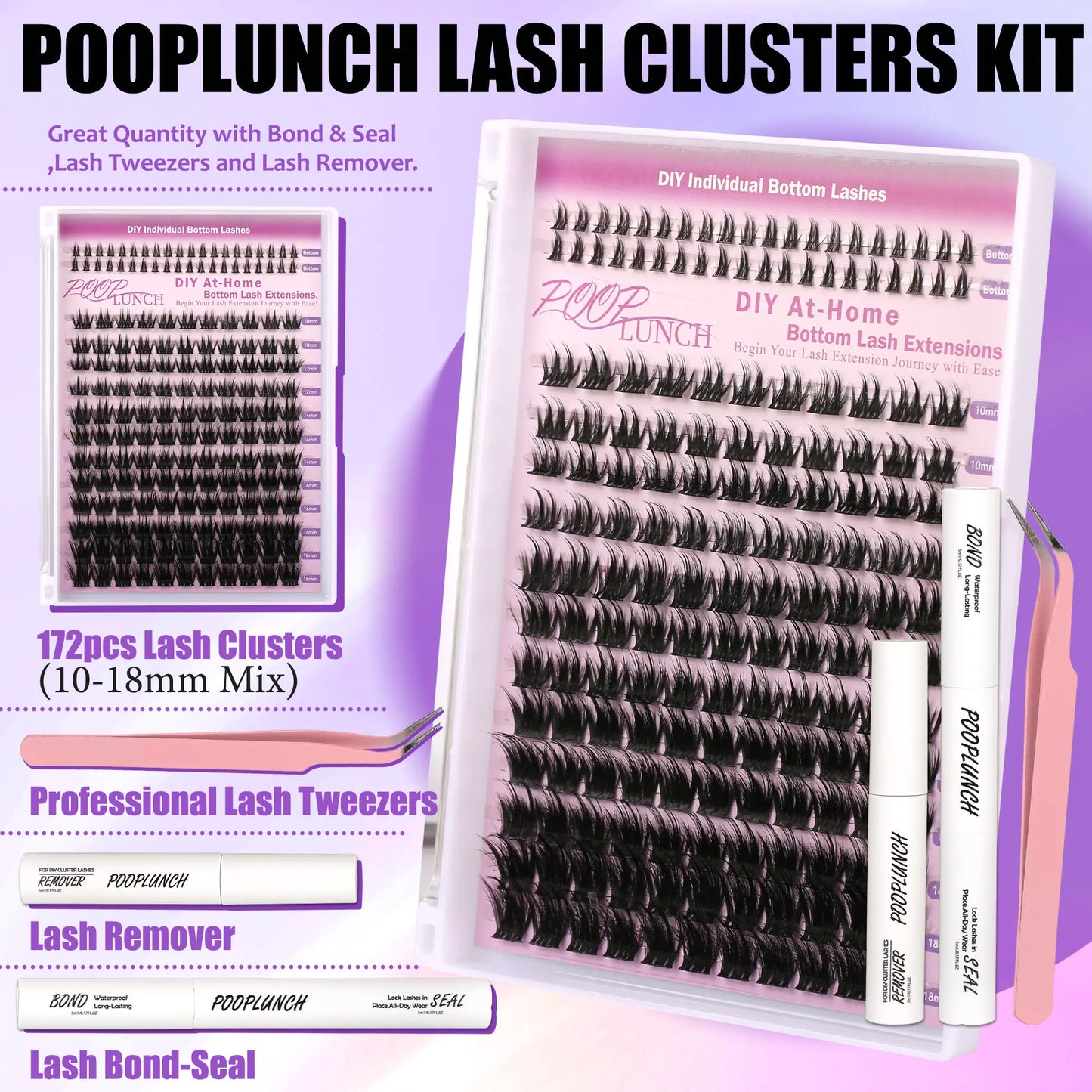 Elevate Your Look with Our DIY Bottom Lash Cluster Kit for a Soft Glam Finish - Perfect for Everyday Wear and Halloween Makeup!