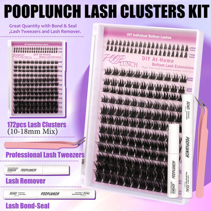Elevate Your Look with Our DIY Bottom Lash Cluster Kit for a Soft Glam Finish - Perfect for Everyday Wear and Halloween Makeup!