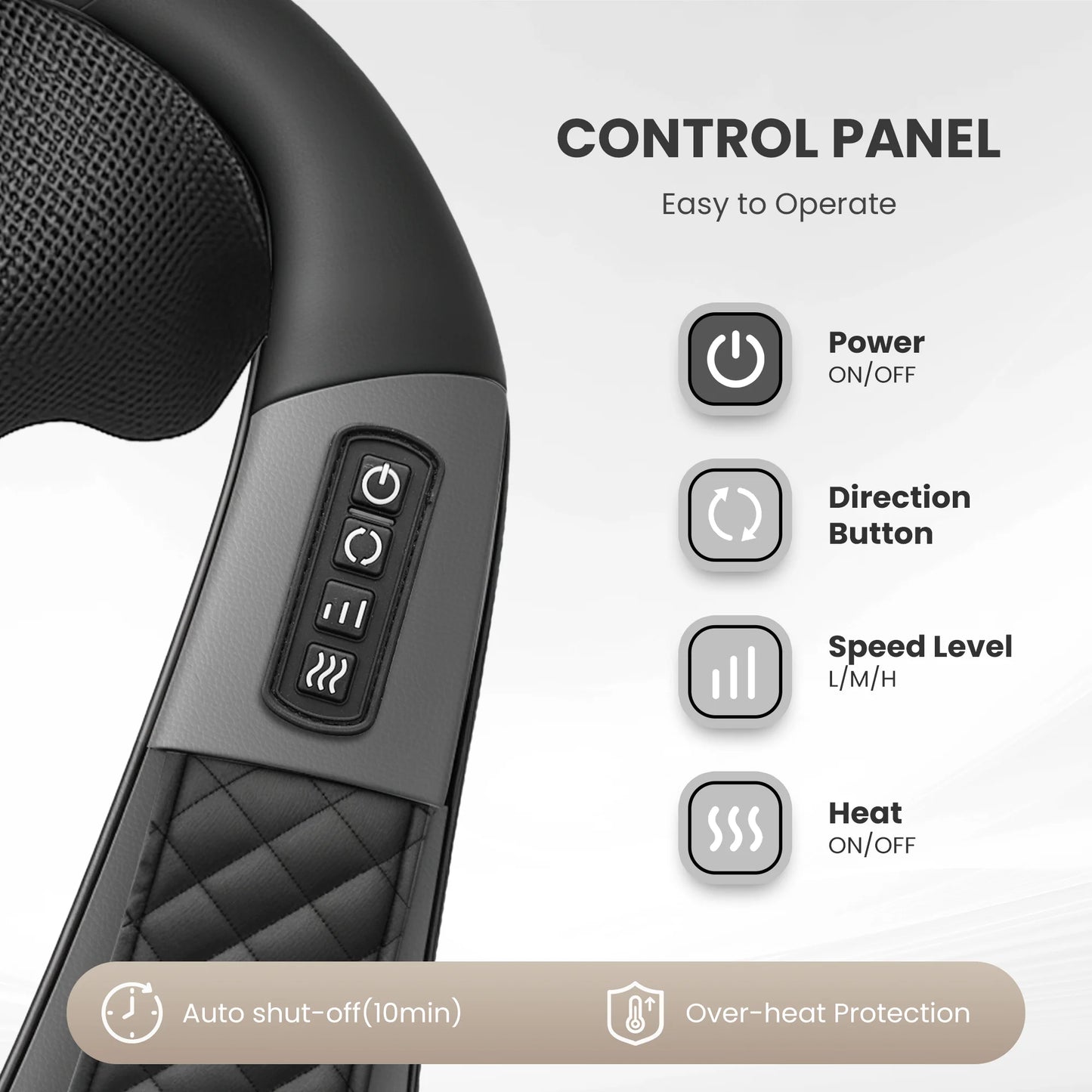 Revitalize Your Relaxation: Cordless Neck & Back Massager with Heat - 4D Shiatsu Relief for Ultimate Comfort, Perfect Gift for Parents!